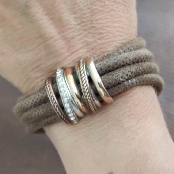 Women's Brighton Neptune's Rings Bracelet in Taupe - Picture 2 of 2